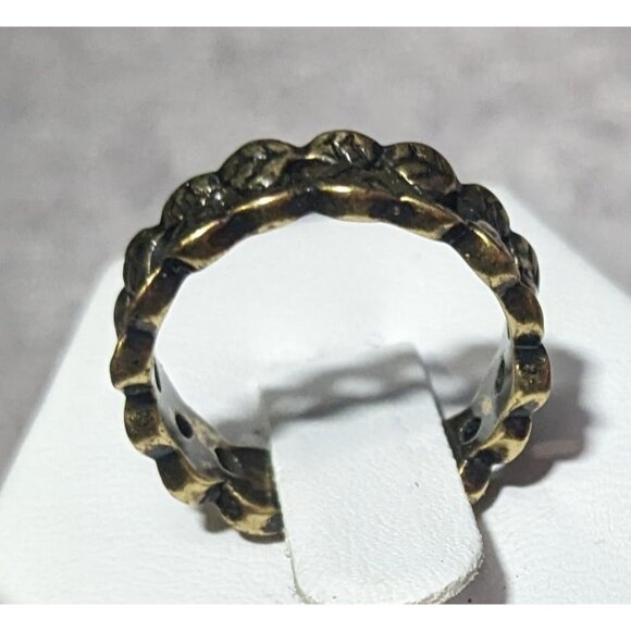 Elven Leaf Fantasy Gold Tone Costume Ring Size 6 - Picture 10 of 14